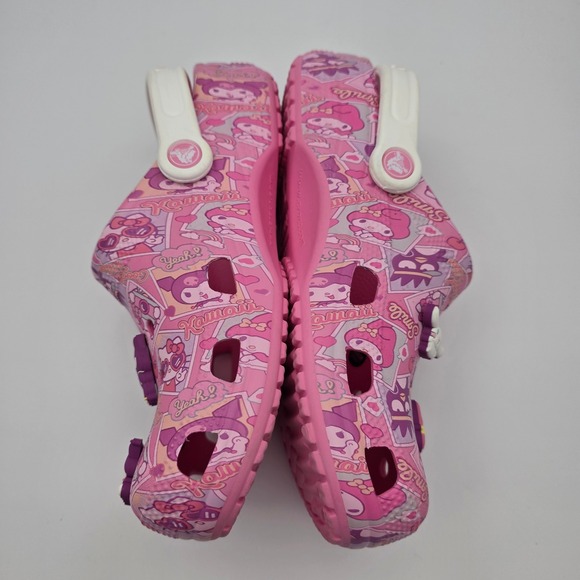 Crocs Hello Kitty Sanrio Clogs Womens 8 Pink Kawaii Jibbitz Limited Edition - Picture 6 of 11